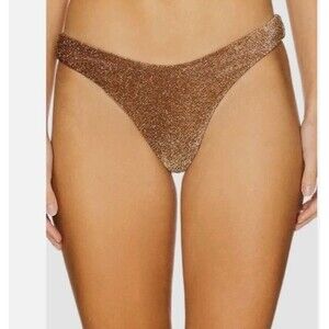 Victoria's Secret PINK Soft Cappucino Brazilian Shimmer Bikini Bottom! Size L